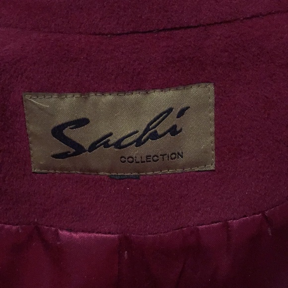 Vintage 🧥”Sachi”Red velvety peacoat - Picture 4 of 4